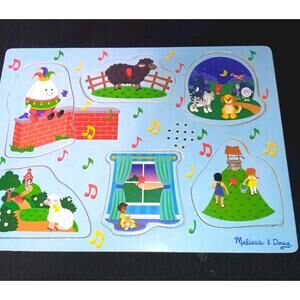 Melissa & Doug Sing-Along Nursery Rhymes Sound Wooden Puzzle Pre School Children